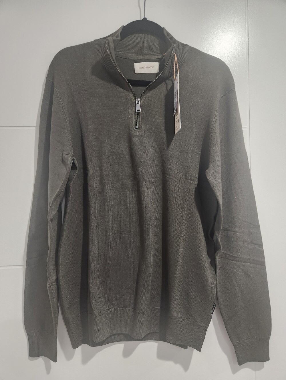 B Blend Men's Olive Half-Zip Sweater NWT